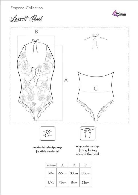 Body Lannuit Peach rozmiar - L/XL