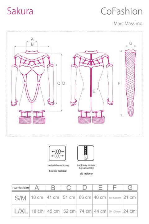 Bodystocking Sakura rozmiar - S/M