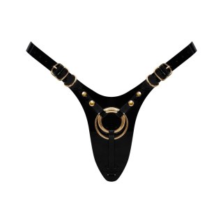 LEATHERETTE HARNESS FABULOUS - ONE SIZE - BLACK GLOSSY