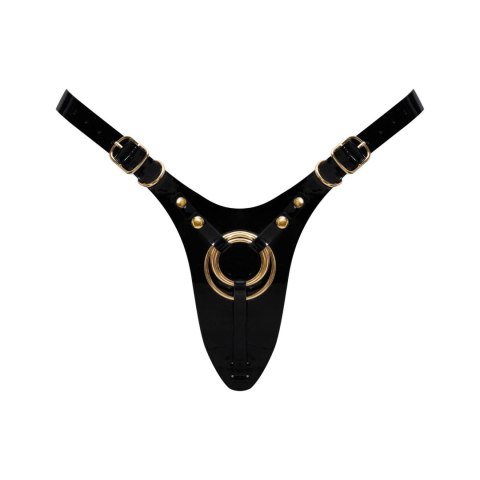 LEATHERETTE HARNESS FABULOUS - ONE SIZE - BLACK GLOSSY