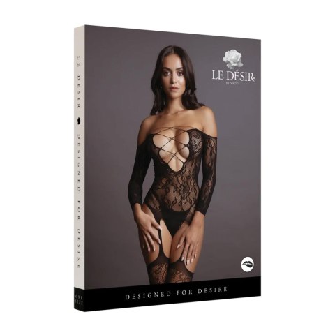 Criss Cross Neck Bodystocking - One Size