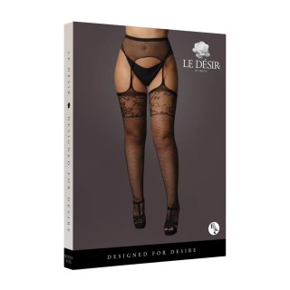 Garterbelt Stockings with Lace Top - Plus Size