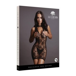 High Neck Lace Mini Dress - One Size