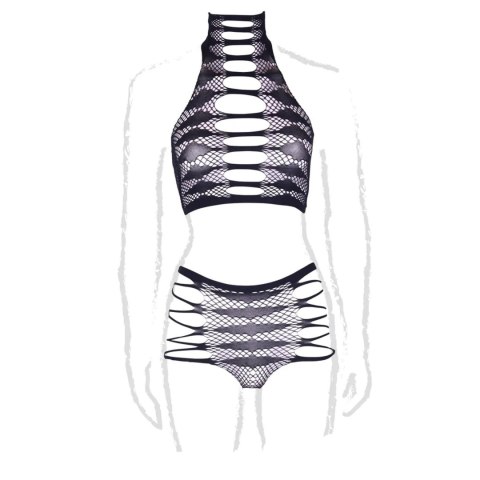 Carpo XLVI - Two Piece with Turtleneck, Crop Top and Pantie - Plus Size
