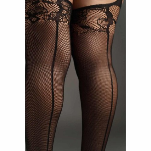 Two Piece with Halter Turtleneck and Pantie with Attached Stockings - OSX - Black