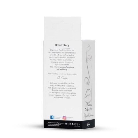 Plug-Jewellery Silver Heart PLUG- Pink