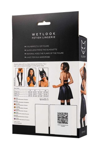 Glossy Marisa, dress, wetlook, black, M