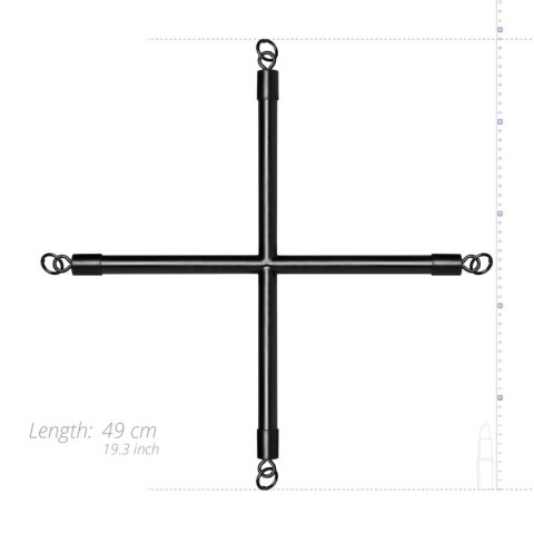 Bedroom Fantasies - Hog Tie Cross Bar
With Cuffs Black