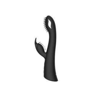 CHISA - Czarny wibrator z króliczkiem 7 różnych trybów fal elektrycznych i wzorów wibracji, USB