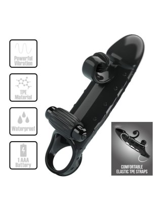 PRETTY LOVE - ROMANCE - VIBRATING PENIS SLEEVE BLACK