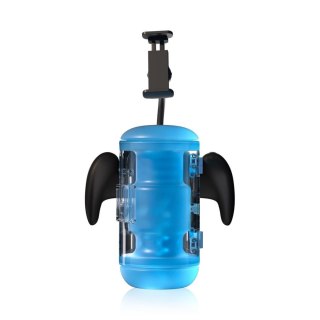 Masturbator automatyczny Wingman Pro czarny z uchwytem na telefon, USB