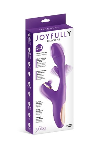 Joyfully 3-in-1 Rabbit Vibrator with Tapotem purple