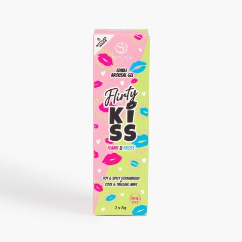 FLIRTY KISS EDIBLE AROUSAL GEL - STRAWBERRY AND MINT