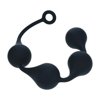 Silicone Waterdrop Anal Balls - XL - 50mm - Black