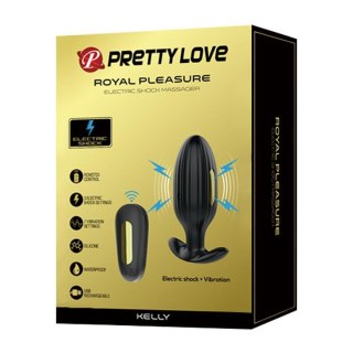 PRETTY LOVE - KELLY - Korek analny z funkcją elektrostymulacji, USB czarny