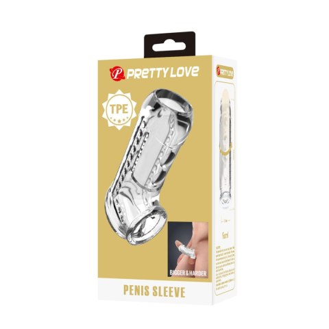 Pretty Love Penis Sleeve - Clear Long
