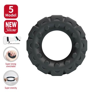 Crazy Bull Laiden Super Soft Silicone Cock Ring - Black