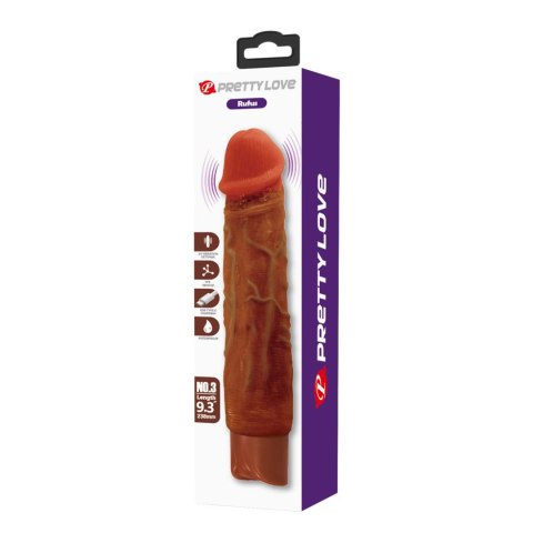 Pretty Love Rufus Realistic Vibrating Dildo (Brown Edition)