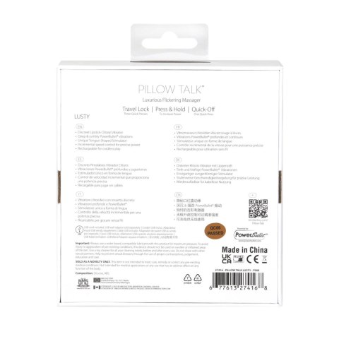 Pillow Talk - Lusty Luxurious Flickering Massager Pink