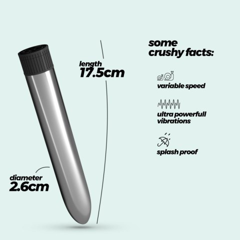 CRUSHIOUS CLASSIC VIBE VIBRATOR SILVER