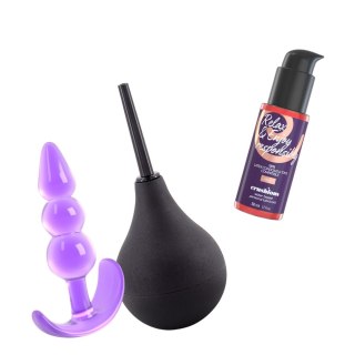 CRUSHIOUS EXPLORER ANAL DOUCHE 90ML WITH ANAL LUBRICANT 50ML AND THE PLUNGER ANAL PLUG
