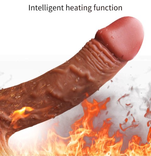 DILDO Realistyczne WIBRATOR Podgrzewany PENIS CZŁONEK Przyssawka XXL Pilot 21cm