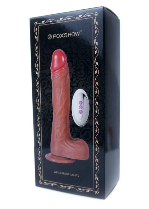 DILDO Realistyczne WIBRATOR Podgrzewany PENIS CZŁONEK Przyssawka XXL Pilot 21cm