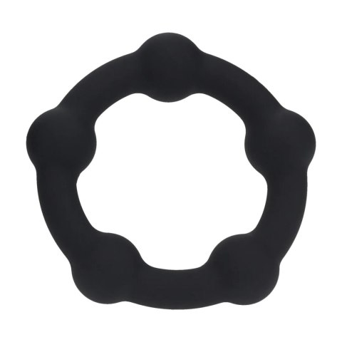 Beaded Silicone Cockring - S - 30mm - Black