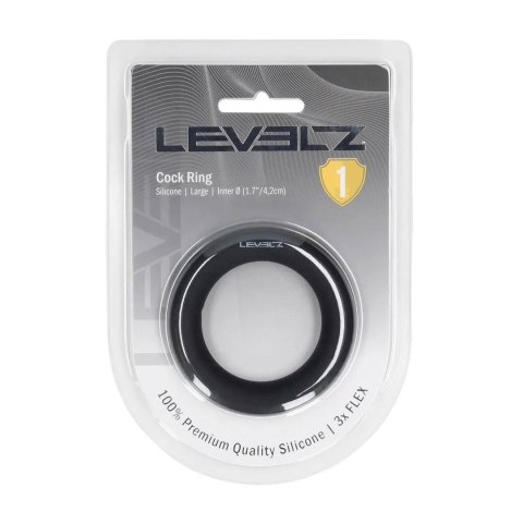 Liquid Silicone Cockring - L - Black