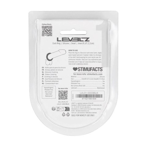 Liquid Silicone Cockring - S - Black