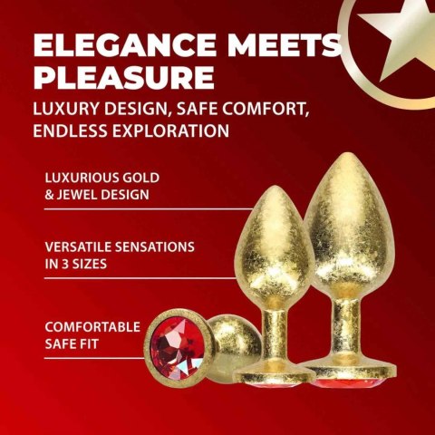 Milan Collection - Metal Anal Plug Set - Gold