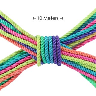 Polyester Bondage Rope - 32.8 ft / 10 m - Multicolor Bright
