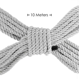 Polyester Bondage Rope - 32.8 ft / 10 m - Silver