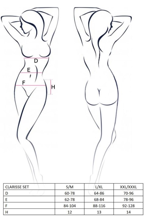 Bielizna-CLARISSE SET WITH OPEN BRA black XXL/XXXL - Casmir