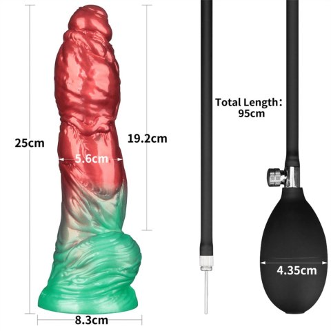 10'' Dual Density Silicone Inflatable Dildo
