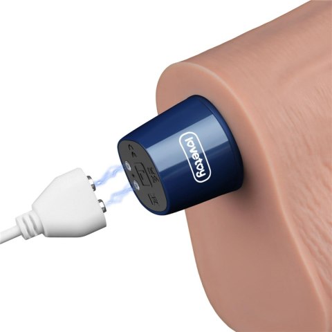 10" REAL SOFTEE Rechargeable TPE Vibrating Dildo(Flesh)