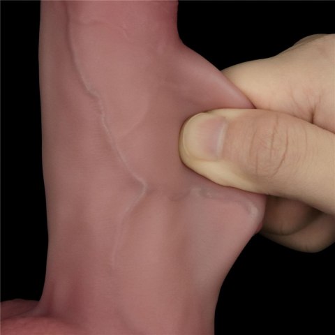 Wibrator dildo 20 cm realistyczne z miękkiego silikonu 10 trybów wibracji