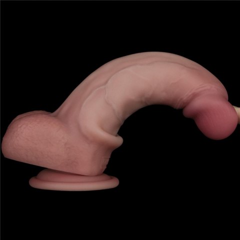 Wibrator dildo 20 cm realistyczne z miękkiego silikonu 10 trybów wibracji