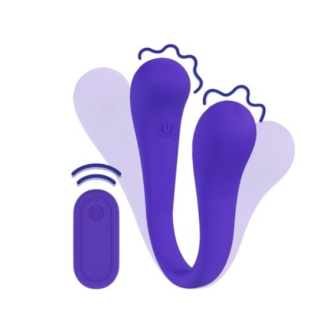Dual-ended Bendable Vibe with Remote Control - Purple