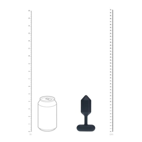 Hexagonal Vibrating Silicone Anal Plug - M - Black