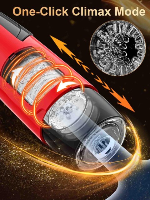 Masturbator obrotowo-teleskopowy aplikacja 7 trybów rotacji i ruchu tryb szczytowania audio