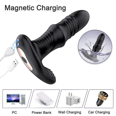 Wibrator prostaty sterowany aplikacją Ruch góra-dół Wodoodporny USB silikon klasy premium