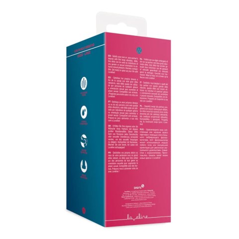 Non-Phallic Vibrating Dildo - Large - Raspberry Red