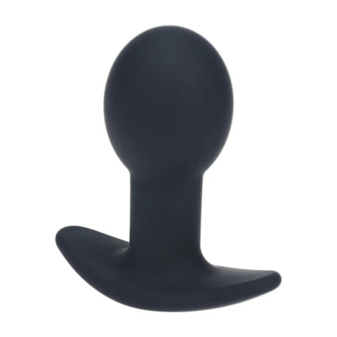 Single Bulb Vibrating Silicone Anal Plug - Black