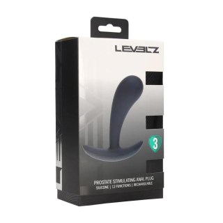 Vibrating Silicone Prostate Stimulator Anal Plug - M - Black