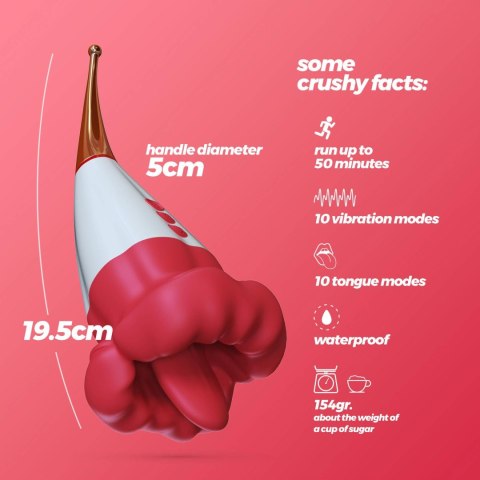 wibrator stymulator 10 trybów wibracji 19,5cm języczek