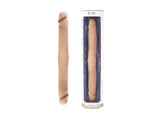 gigantyczne realistyczne podwójne dildo 38,5 cm Termoreaktywność Wodoodporny