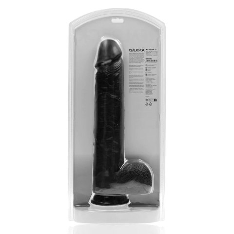 realistyczne dildo 33 cm żyłki na trzonie żołądź moszna Mocna przyssawka