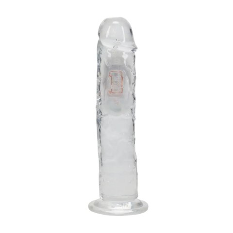 LED Vibrating Straight Cock - 20 cm - Transparent