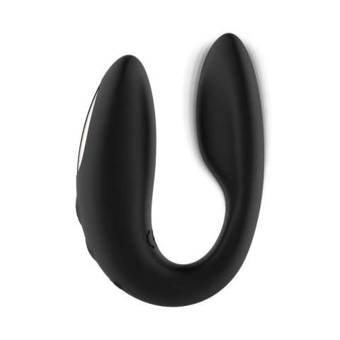Rosy Gold - C-Shape Vibrator with Luxury Charging Case - Black